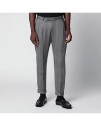 PT Torino - Tailored Slim-Fit Trousers With Micro Herringbone Pattern - Lyst