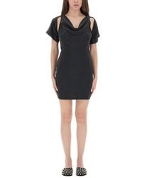 T By Alexander Wang - Deconstructed Short Dress Organic Cotton - Lyst