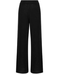 Fabiana Filippi - Cotton And Linen Trousers With Micro Sequins - Lyst