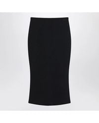 Givenchy - Midi Skirt With Pleats On The Back Viscose - Lyst