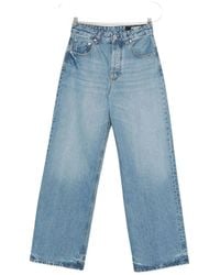 Jacquemus - Wide-Leg Light Jeans With High Waist - Lyst