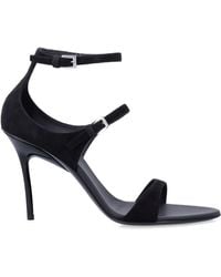 Alaïa - The Drop Goatskin Open-Toe Stiletto Sandals With Adjustable Ankle Strap - Lyst
