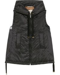 Max Mara - Greengo Padded Vest With Rainproof Canvas Hood - Lyst