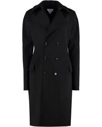 Bottega Veneta - Double-Breasted Wool Coat - Lyst