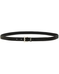 Saint Laurent - Cintura Cassandre Sottile - Lyst