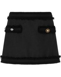 Moschino - Wool Boucle Stretch Skirt - Lyst