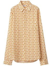 Burberry - Printed Silk B Shirt - Lyst