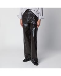 Rohe - Leather Wide-Leg Trousers - Lyst