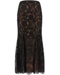 Self-Portrait - Self Portrait Lace Midi' Skirt - Lyst
