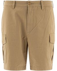 Vince - Cotton And Linen Cargo Shorts - Lyst