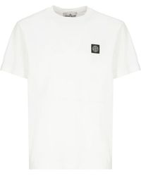 Stone Island - Classic Slim-Fit T-Shirt With Round Neckline - Lyst