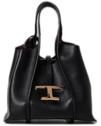 Tod's - Calf Leather Tote Bag - Lyst