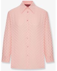 Gucci - Gg Silk Shirt - Lyst