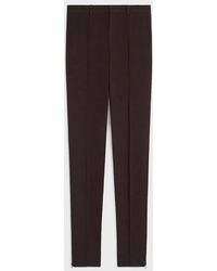 Celine - Pantalon Slim En Laine Gabardine Chocolat Trousers - Lyst