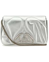 McQueen - Leather Mini Seal Clutch - Lyst
