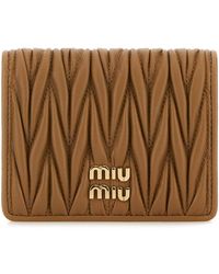 Miu Miu - Camel Leather Wallet - Lyst
