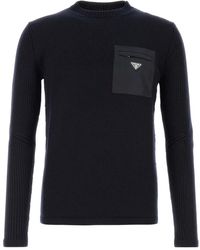 Prada - Midnight Wool Sweater - Lyst
