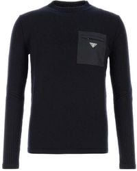 Prada - Midnight Wool Sweater - Lyst