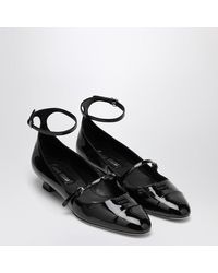 Miu Miu - Patent Leather Décolleté With Logo - Lyst