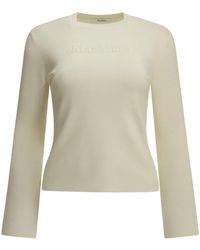 Max Mara - Round-Neck T-Shirt Made Of Virgin Wool - Lyst