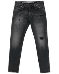 Emporio Armani - Slim Denim Cotton Jeans - Lyst