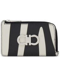 Ferragamo - Zebra-Print Cardholder With Zip - Lyst