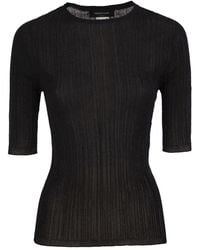 Fabiana Filippi - Ribbed Lurex Viscose Sweater - Lyst