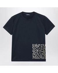 Max Mara - Max Mara S Cotton Tshirt With Logo Print - Lyst