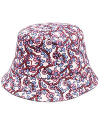 Isabel Marant - Haley Floral Print Logo Bucket Hat - Lyst