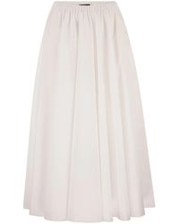 Fabiana Filippi - Cotton Midi Skirt With Elasticated Waist And Fluid Silhouette - Lyst