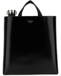 Prada - Leather Shopping Bag - Lyst