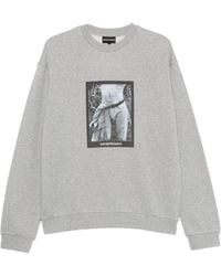 Emporio Armani - Logo Print Crewneck Sweatshirt - Lyst