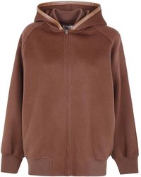 Semicouture - Double Wool Hooded Bomber Jacket - Lyst