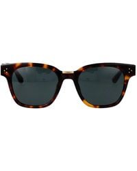 Linda Farrow - Dark T-Shell/ Light/ Deep Acetate+Metal Sunglasses - Lyst