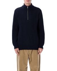 COLORFUL STANDARD - Recycled Merino Wool Quarter Zip Sweater - Lyst
