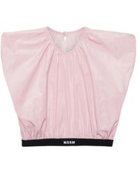 MSGM - Polyester Top - Lyst