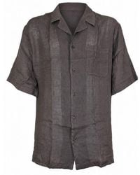 Altea - Slub Texture Camp Collar Shirt - Lyst