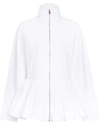 Alaïa - Alaia Cotton Poplin Peplum Jacket - Lyst