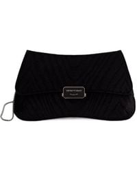 Emporio Armani - Velvet Clutch - Lyst