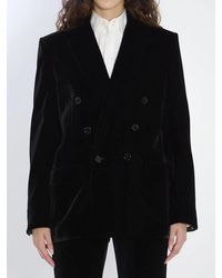 Saint Laurent - Viscose Cupro Jacket - Lyst