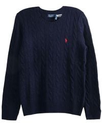 Polo Ralph Lauren - Plaited Wool And Cashmere Crew-Neck - Lyst