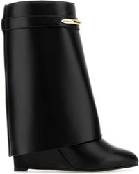 Givenchy - Black Leather Shark Pinch Boots - Lyst