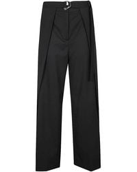 Erika Cavallini Semi Couture - Wool Twill Amelia Trousers - Lyst