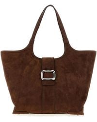 Roger Vivier - Medium 'Viv' Choc' Shopping Bag - Lyst