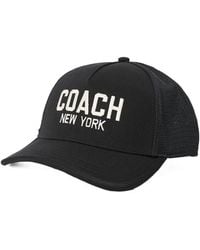 COACH - Embroidered Logo Trucker Hat Cap - Lyst