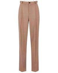 Elisabetta Franchi - Dart-Detail Gabardine Trousers - Lyst