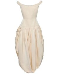 Magda Butrym - Off-Shoulder Bubble-Skirt Draped Dress - Lyst