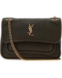 Saint Laurent - Dark Leather Mini Niki Crossbody Bag - Lyst