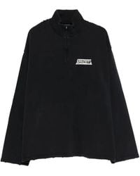Balenciaga - High Neck Half Zip Sweater - Lyst
