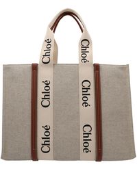 Chloé - Medium 'Woody' Shopping Bag - Lyst